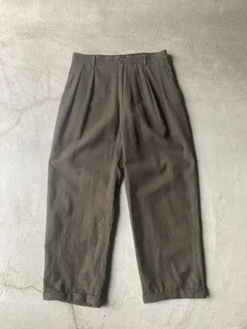 90s J.CREW 거인 택 울 슬랙스 2턱 홍콩제