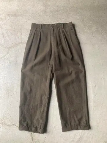 90s J.CREW 거인 택 울 슬랙스 2턱 홍콩제