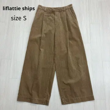 liflattie ships 턱 코듀로이 와이드 이지 팬츠