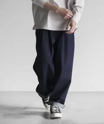 [ RUUBON ] 릴랙스 와이드 데님 팬츠