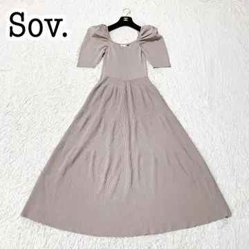 [ 새상품급 ] Sov. 더블 스탠다드 클로징 달실 리브 니트 롱 드레스