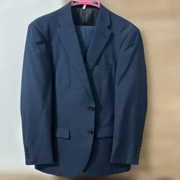 새상품급 네이비 체크 수트