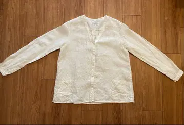 카디앤코 Khadi and Co 린넨 가디건 블라우스 화이트