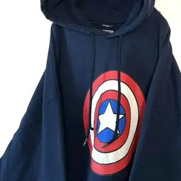 마블 캡틴 아메리카 맨투맨 후드티 XL 네이비 컬러 구제 의류