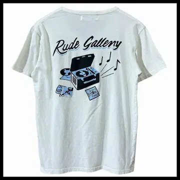 G2 루드 갤러리 CALLING 레코드 가슴 포켓 V넥 T셔츠