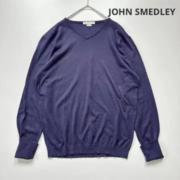 새상품급 JOHN SMEDLEY 씨 아일랜드 코튼 V넥 니트
