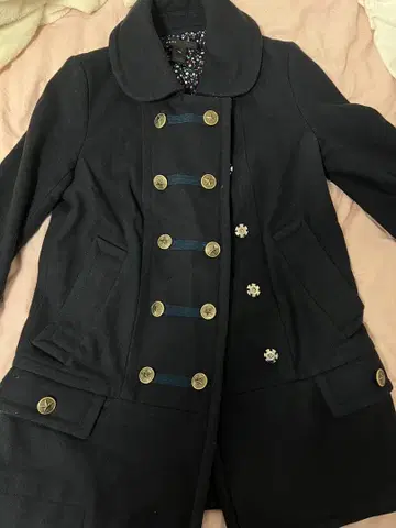 MARC JACOBS 네이비 피 코트 XS