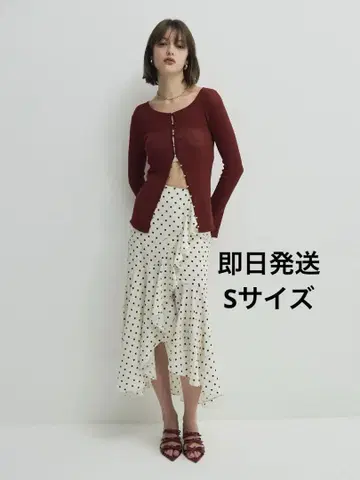 새상품 에이미 dot eimy 스커트 도트 화이트 화이트