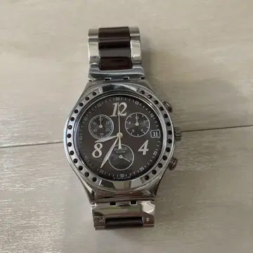 Swatch 크로노그래프 손목시계 브라운