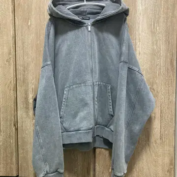 ZARA 자라 와이드 짧은 기장 후드티 더블 지퍼 y2k 그런지