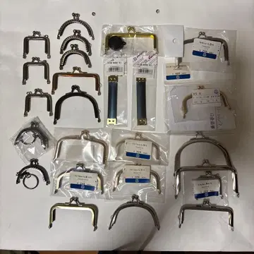 핸드메이드용 가마구치 금장 장식 세트 다양한 사이즈