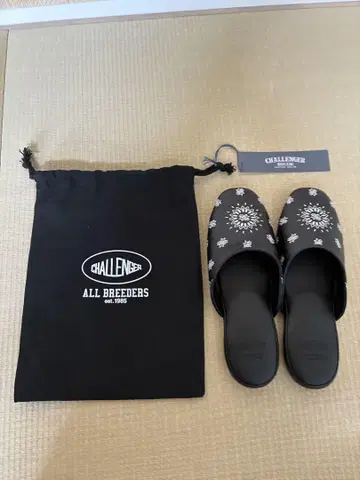 CHALLENGER 블랙 샌들 슬리퍼