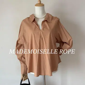 [ 새상품급 ] ROPE MADEMOISELLE 스키퍼 셔츠 카멜 컬러