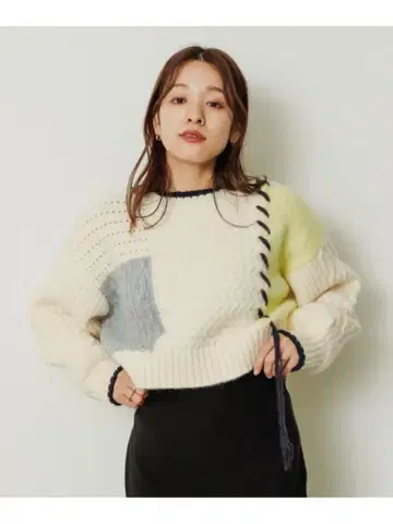 SENSE OF PLACE 패치워크 스웨터