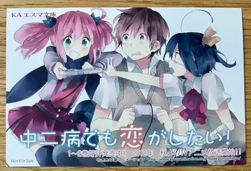 중2병이라도 사랑이 하고 싶어! 경계의 저편 특전 리버서블 엽서