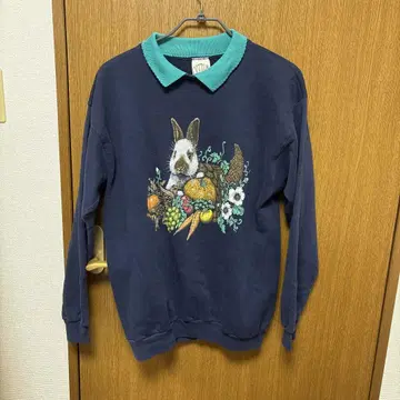 COTTON GROVE 토끼 패턴 트레이닝복