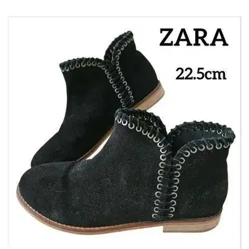 ZARA 자라 개성파 디자인 부츠 스웨이드 블랙 22.5cm