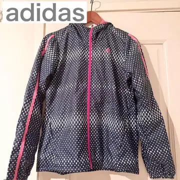adidas 아디다스 윈드브레이커 M 사이즈 네이비 핑크