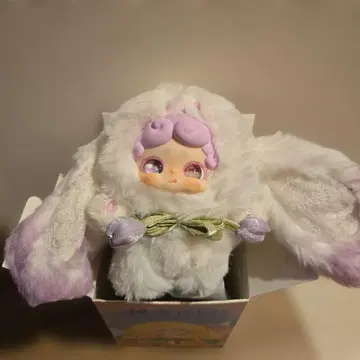 Lucky Deer Nai 토끼 봉제 인형 (꽃, 연보라)