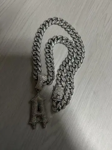 다이아몬드풍 체인 목걸이 A 모티브