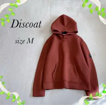[ Discoat ] 풀오버 후드티(M) 드롭 숄더 후드 홍차색