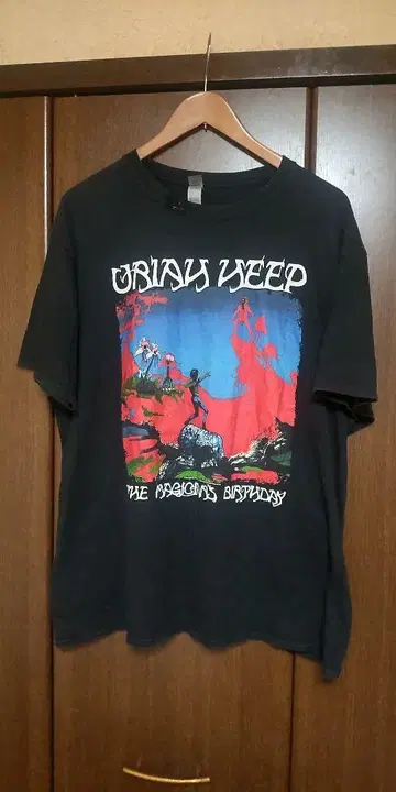 유라이어 히프 티셔츠 블랙 XL URIAH HEEP GILDAN