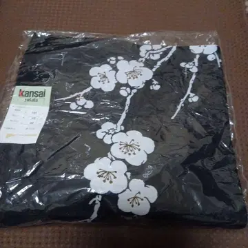 Kansai 꽃무늬 유카타 블랙