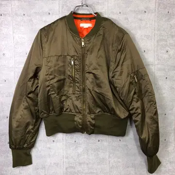 H&M 구제 의류 충전솜 밀리터리 샤이니 MA-1 봄버 자켓
