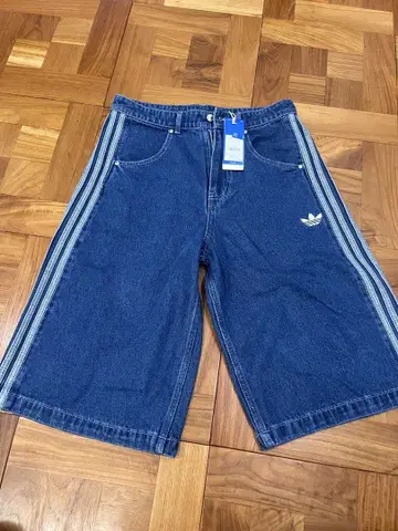 adidas 데님 하프 팬츠 30inch 택 포함 미사용 새상품
