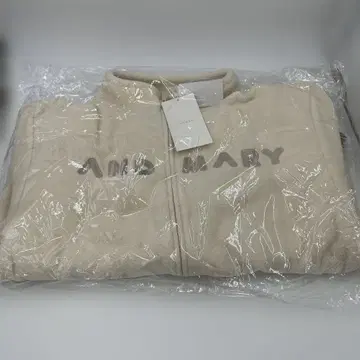 [ 미개봉 새상품 ] AND MARY 로고 플리스 자켓 아이보리
