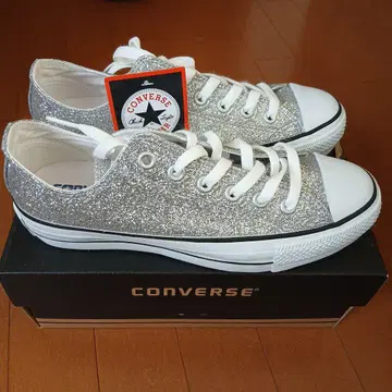 CONVERSE ALL STAR 실버 글리터 스니커즈