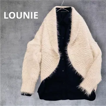 [ 털이 풍성한 ] LOUNIE 루니 샤기 니트 볼레로 가디건