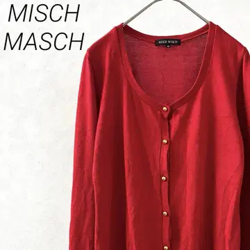 MISCH MASCH 가디건 니트 크루넥 골드 버튼 심플