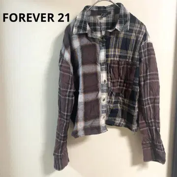 FOREVER 21 체크 무늬 긴팔 셔츠 겨울 소재