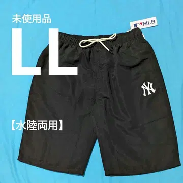 [ 미사용품 LL ] MLB 양키스 수륙 양용 나일론 숏팬츠 블랙