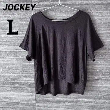 Jockey 다크 브라운 T셔츠 L 반팔 티셔츠 해외 구제 의류 새상품급