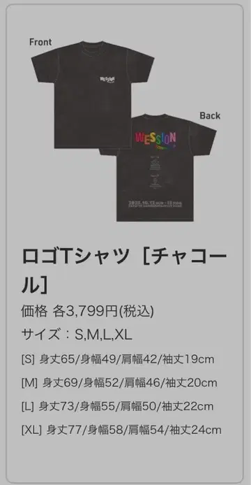 WESSION 페스티벌 티셔츠 XL
