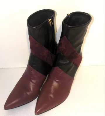 다이앤폰 퍼스텐버그 가죽 스웨이드 부츠