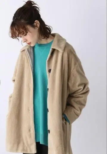 [ JEANASIS ] 퍼 스텐카라 코트 (베이지)
