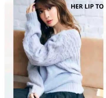 HER LIP TO 모헤어 블렌드 니트 비쥬