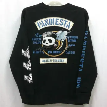 팬디에스타 595852 SEABEESPANDA 밀리터리 롱T 블랙 M