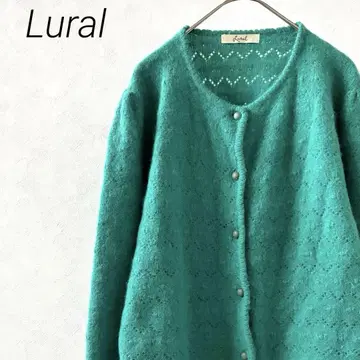 Lural 가디건 니트 긴팔 크루넥 울 혼방 심플 겉옷