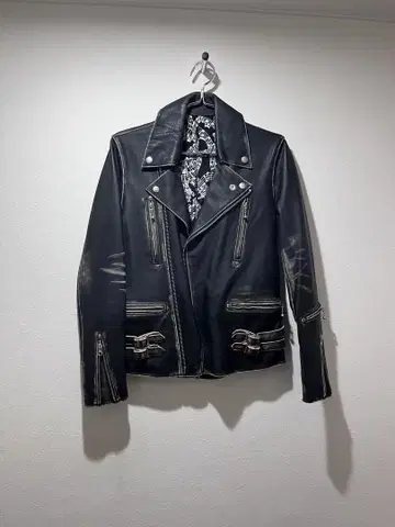 NUMBER (NINE) 더블 라이더 자켓 블랙