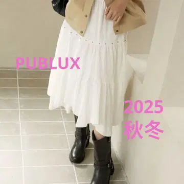 [ 미사용 새상품 ] PUBLUX 2025 가을/겨울 비대칭 캉캉 스커트