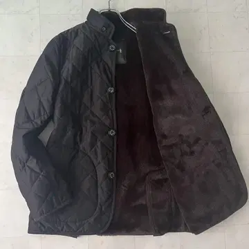 매킨토시 퀼팅 자켓 런던 보아 안감 퍼 브라운 38