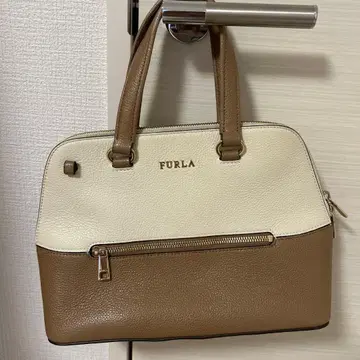 FURLA 토트백 화이트/브라운