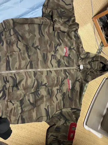 ORUN 카모 패턴 풀 집업 후드티