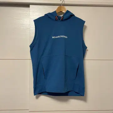 [티고라 x 빔즈 디자인] 남성용 슬리브리스 후드티 블루 L