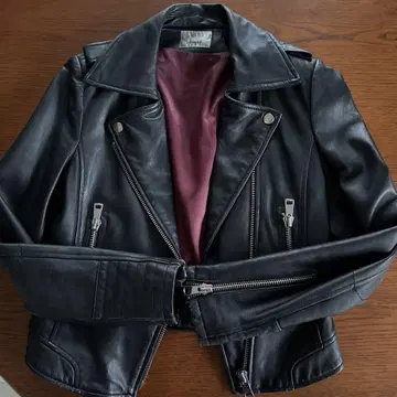 에고이스트 여성용 블랙 가죽 라이더 자켓 천연 가죽 램 가죽