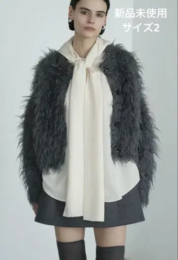 클라네 SHAGGY SHORT KNIT CARDIGAN